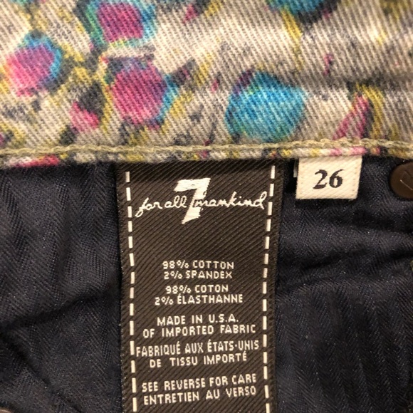 7 For All Mankind, Garden Party print jeans. - Picture 6 of 6